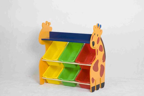 Quality Giraffe Shape Kids Toy Storage Organizer , Plastic Toy Storage Bins Shelf for sale