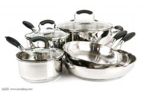 China Non Stick Stainless Steel Cookware Set , Home Kitchen Pots And Pans Set wholesale