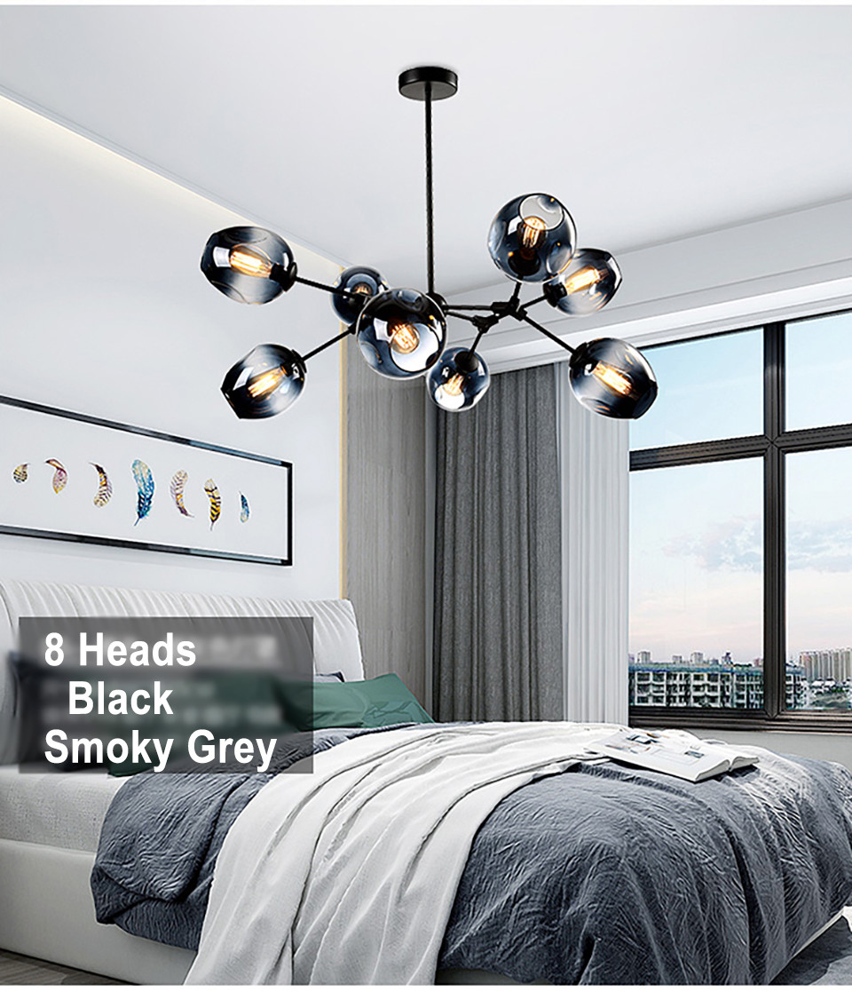 Nordic Glass Gold LED Chandelier Lighting Home Decoration Light lustre(WH-MI-431)