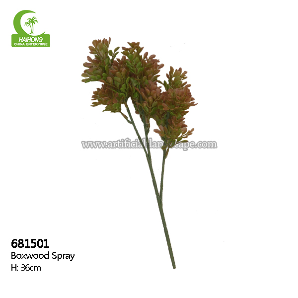 Factory wholesale good value artificial boxwood spray  for hot sale