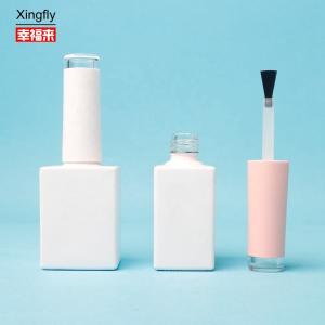 China 15ml Nail Polish Xingfly Empty Glass Bottles With Brush And Plastic Cap on sale