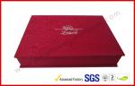Luxury Silk Gift Packaging Boxes Customized Silver Hot Stamping Logo