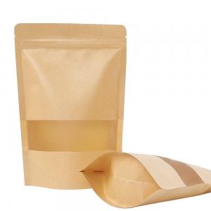 China Food Packaging Stand Up Zipper Bag Eco Friendly Standing Pouch Bag With Window wholesale