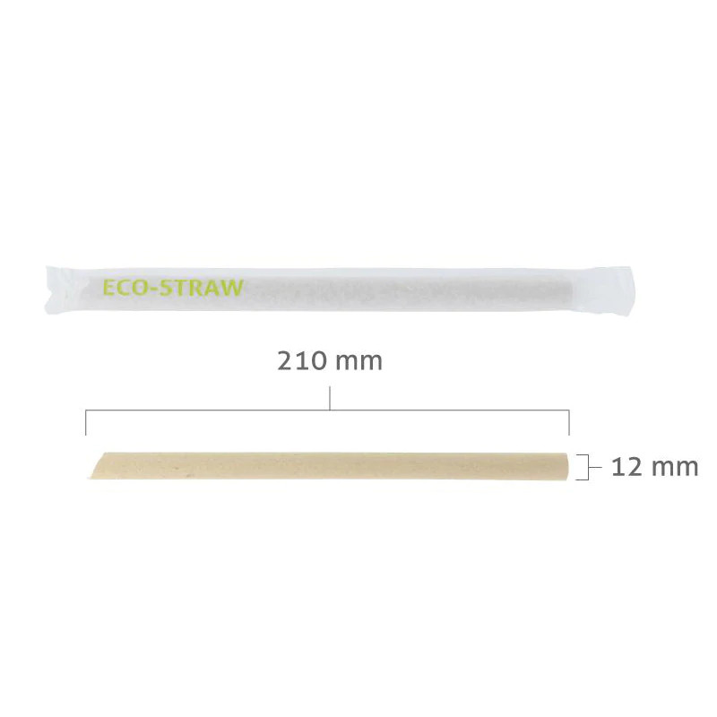 Reusable Smoothie Straws Individually Wrapped Organic Bamboo Straws 20CM