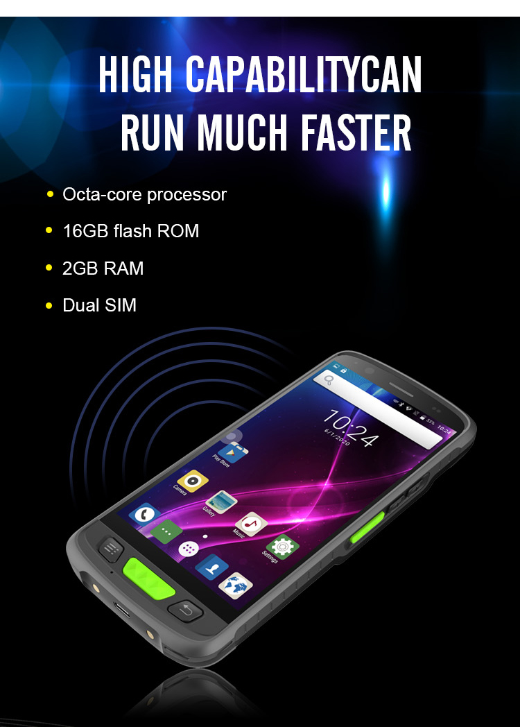 5.5 inch Android 9.0 4G LTE Rugged Tab Rugged Computer with RFID Barcode Scanner and GPS