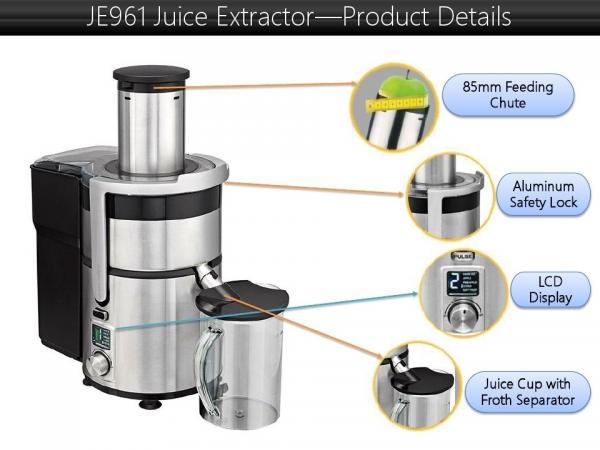 JE962 Stainless Steel High Power LCD Screen Juice Extractor
