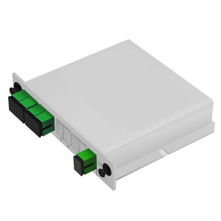 High Performance 1*4 Sc Apc Single Mode 1260-1620nm Cassette Type Fiber Insertion Type Plc Splitter