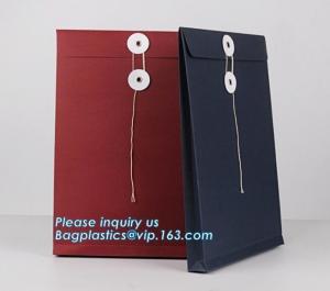 China Kraft Paper Envelope with Customized logo hot foil stamping,design A4 A5 A6 paper kraft gift brown envelope with string wholesale