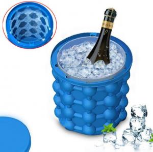 China OD 13cm Dual Cavity Silicone Ice Bucket For Champagne Cooling wholesale