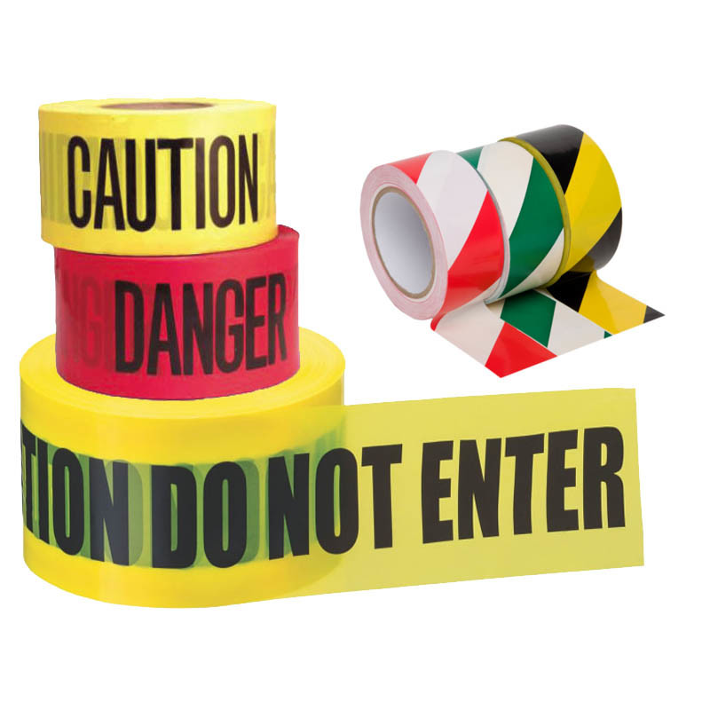 Caution PE Warning Tape Red White Road Blocking Barricade Plastic Barrier Tape