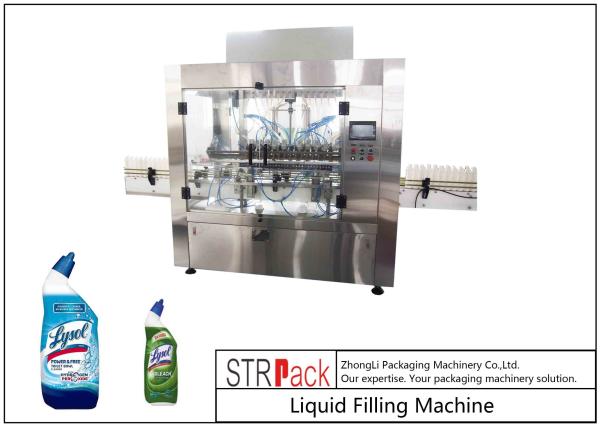 100ml - 1L Automatic Liquid Bottle Filling Machine , / Bleach / Acid Filling