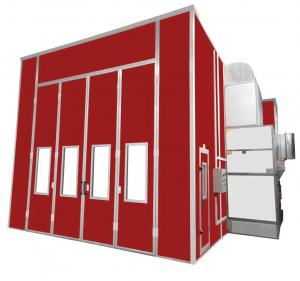 China 2*2.2kw Outlet Fans Bus Spray Booth with Front Door/Safety Door Ceiling Filter Rate 98% wholesale