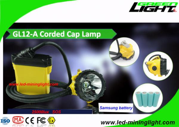 Quality Sole Design 25000 Lux Cree LED Miners Light Impact Resistant With Cable Toughened Glass for sale