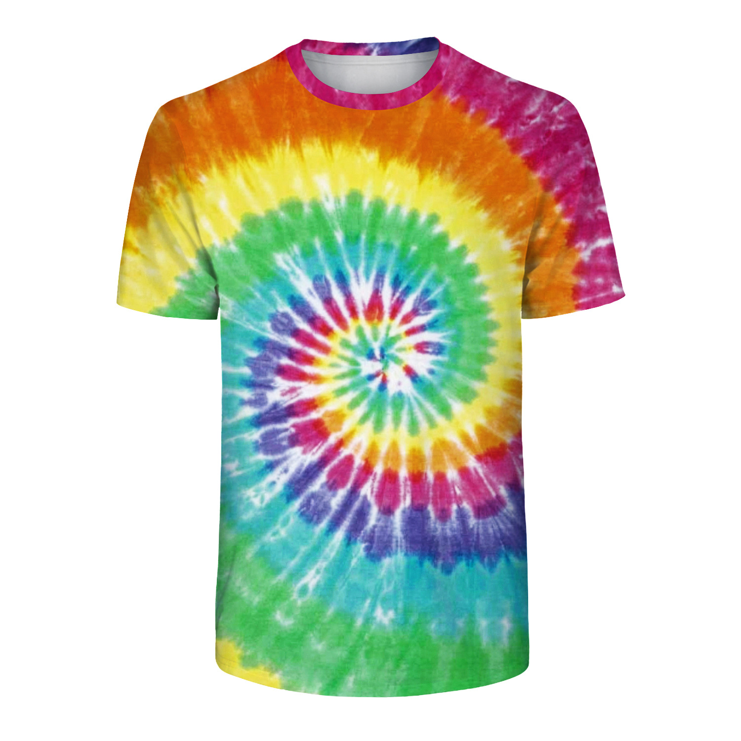 Short Sleeve Cotton Plus Size Ladies Shirts Quick Dry Fitness Tie And Dye