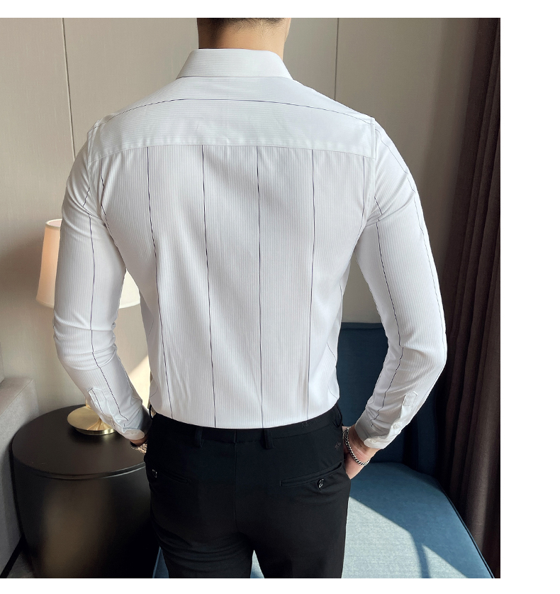 Nonwoven Office Full Sleeve Slim Fit Classic Men Shirt with Casual Style 100% Cotton