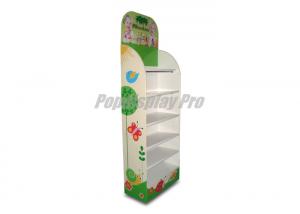 China Stylish Cardboard Shelf Display Full Colors Printed With Round Side Tops wholesale
