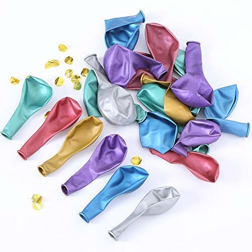 Happy Birthday Helium Party Balloons , 12 Inch Latex Metallic Balloons