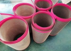 China PTFE  Coated Fiberglass Open Mesh Conveyor Belt , Metal Mesh Belt Heat Resistant wholesale