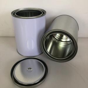 China SGS Round Metal 3.38 Oz Oil Paint Tin Cans With Handle wholesale