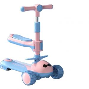 China 3 Wheel Ride On Folding Big Wheel Scooter Car for Kids Yellow Pink Blue Gender-Neutral wholesale