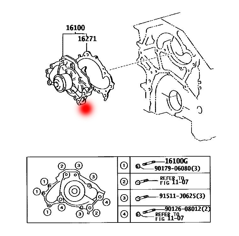 OEM 16100-29085 1610009070 GWT92 WATER PUMP FOR LEXUS RX(U3)300(MCU35_,MCU35R)