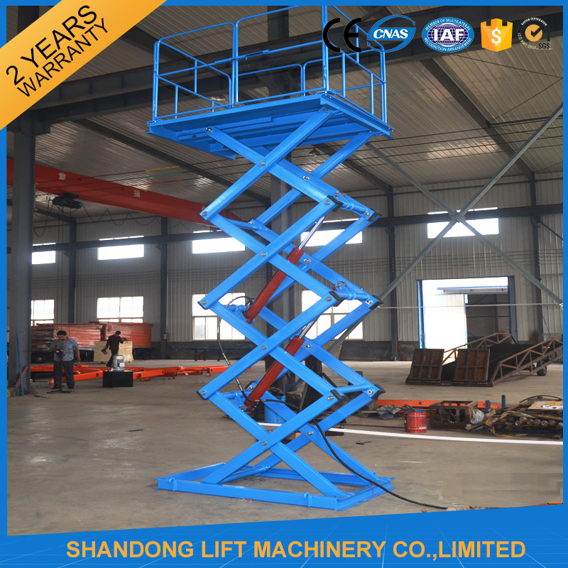 1 Ton Stationary Hydraulic Scissor Lift for Home Use 1.6m x 1.2m Platform size