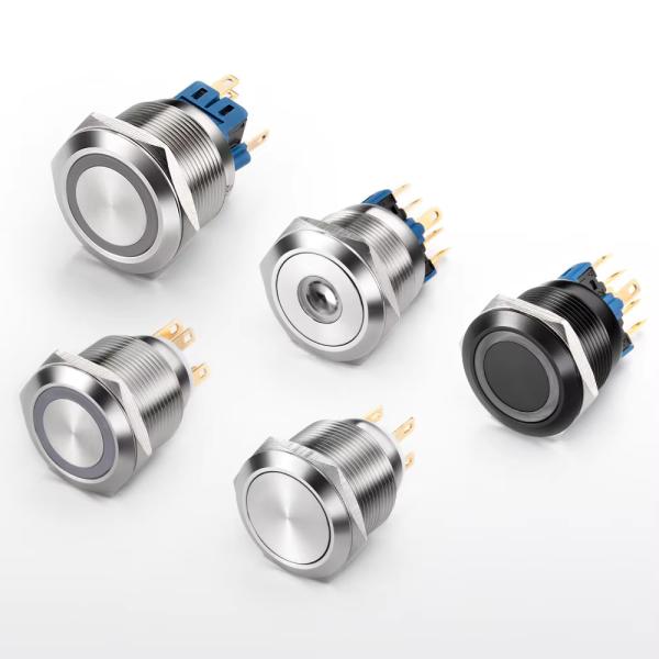 12mm 16mm 19mm 22mm 25mm 28mm 30mm 40mm Push Button Switch Latching Momentary