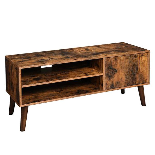 Retro Industrial TV Table, Rustic Television Cabinet with Door, Wood TV Cabinet,