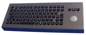 China Arabic desktop ruggedized keyboard with transparent trackball , industrial computer keyboard wholesale