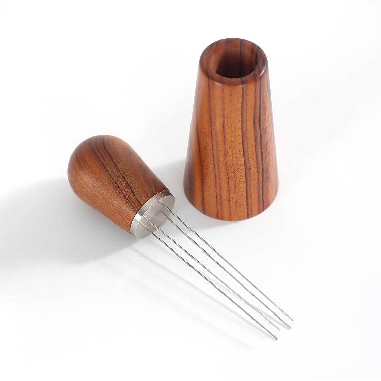 Coffee Stirrer, Professional Espresso Stirring Distribution Tool Coffee Powder Hand Tamper Distributor ,wooden coffeeNeedle,