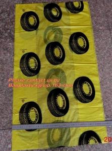 China plastic tyre bag,large bag tire bags, disposable hdpe clear plastic pe tyre cover storage bags, printed flat bag PE Plas wholesale