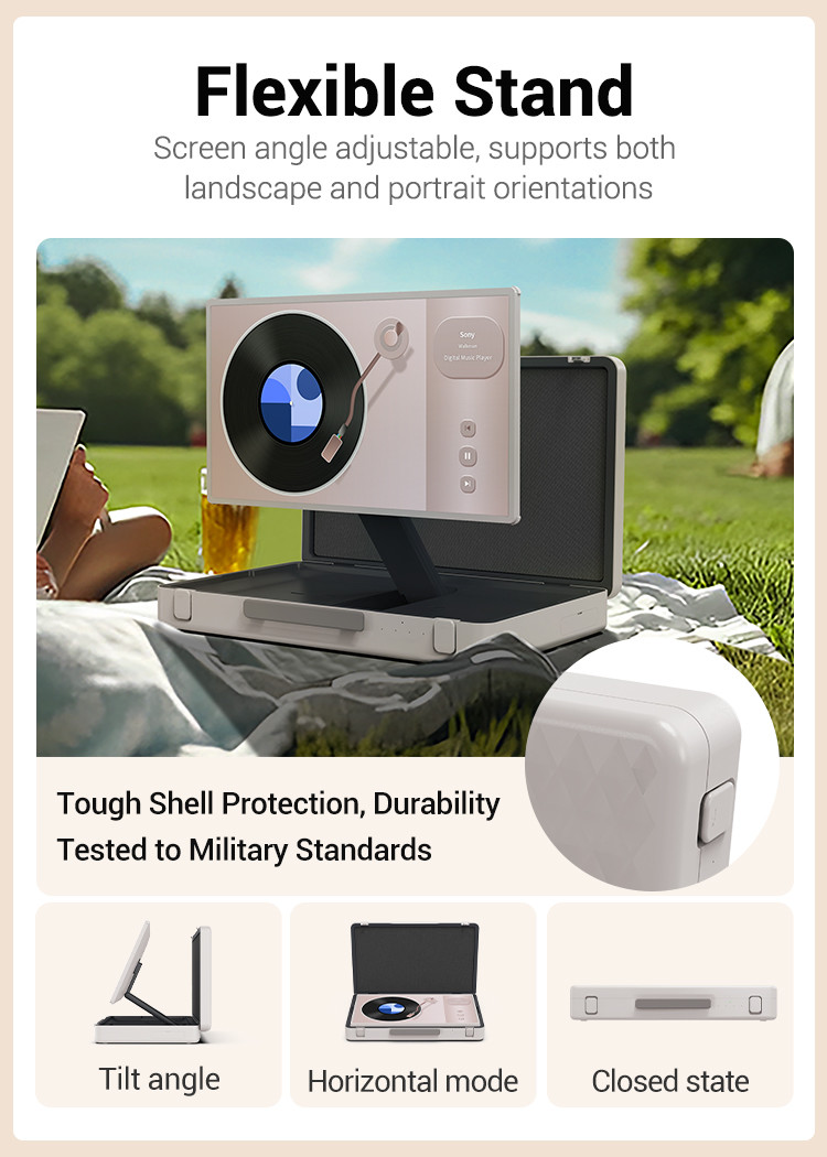 ELC Packgo Portable In Cell Touch Smart Tv Android 12 Smart Tv Briefcase
