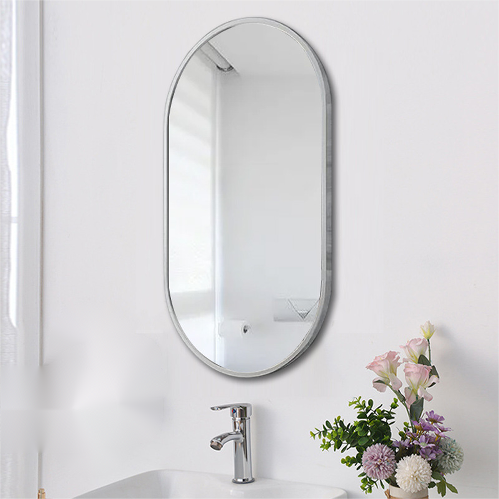Glass Art Deco Design Style Wall-Mounted Black Decor Mirror with Huge Metal Gold Frame