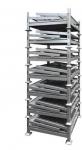 removable collapsible baskets 4 layer stackable stillage cages galvanized mesh