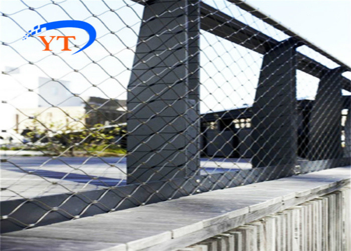 7x19 Stainless Steel Woven Wire Mesh / AISI304 Wire Rope Mesh Net For Balustrade Filler