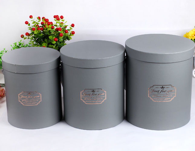 Paperboard Material Custom Handmade Cardboard Round Flower Boxes for Luxury Packaging