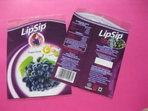 China Purple Heat Shrink Sleeve Labels for Lip Sip Grape Drink Bottle wholesale