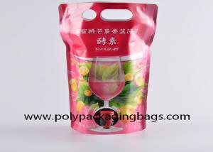 China 1.5L 2L 3L 5L 10L Aluminum Coated Butterfly Valve BIB Red Wine Bag BiB Bag With Vitop Olive Oil Stand Up Bag With Valve wholesale