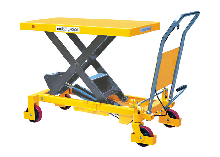 1 Ton Hydraulic Hand Lift Table With Large Table Size Smooth Lifting