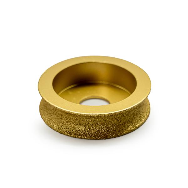 Vacuum Brazed Stone Edge Diamond Bore Profile Grinding Wheel 64-134mm Metal