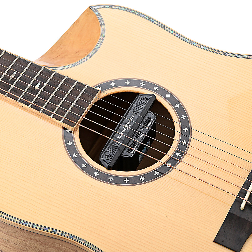 Active Sound Hole Guitar Pickup with Mic Humbucker Acoustic Folk Guitar Volume Control Sound Hunter AC-3G