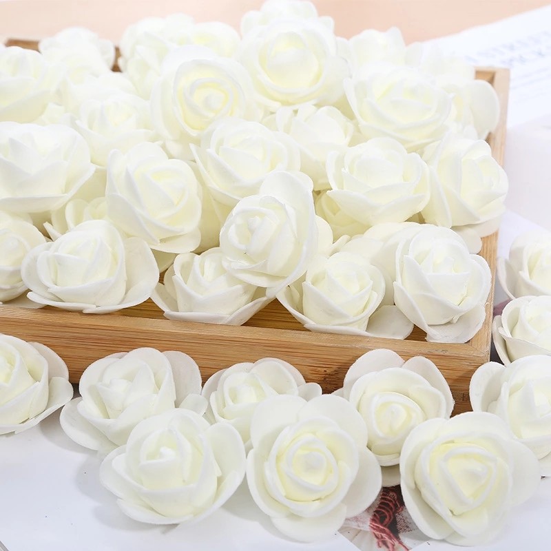 500pcs/bag Foam Rose Head 3.5cm Artificial Flower for DIY Making Rose Bear Top Quality