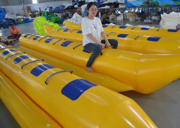 Quality Customized Triple Welding Inflatable Water Toys / Blow Up Double Banana Boat for sale