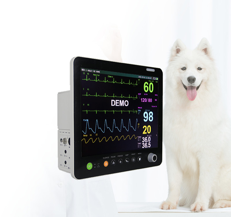 ICU CCU Veterinary Monitoring Equipment ECG Multi Parameter Veterinary Monitor