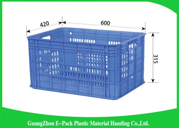 Quality Mesh Vegetablestacking Storage Boxes , Large Big Plastic Packing Crates Collapsible for sale