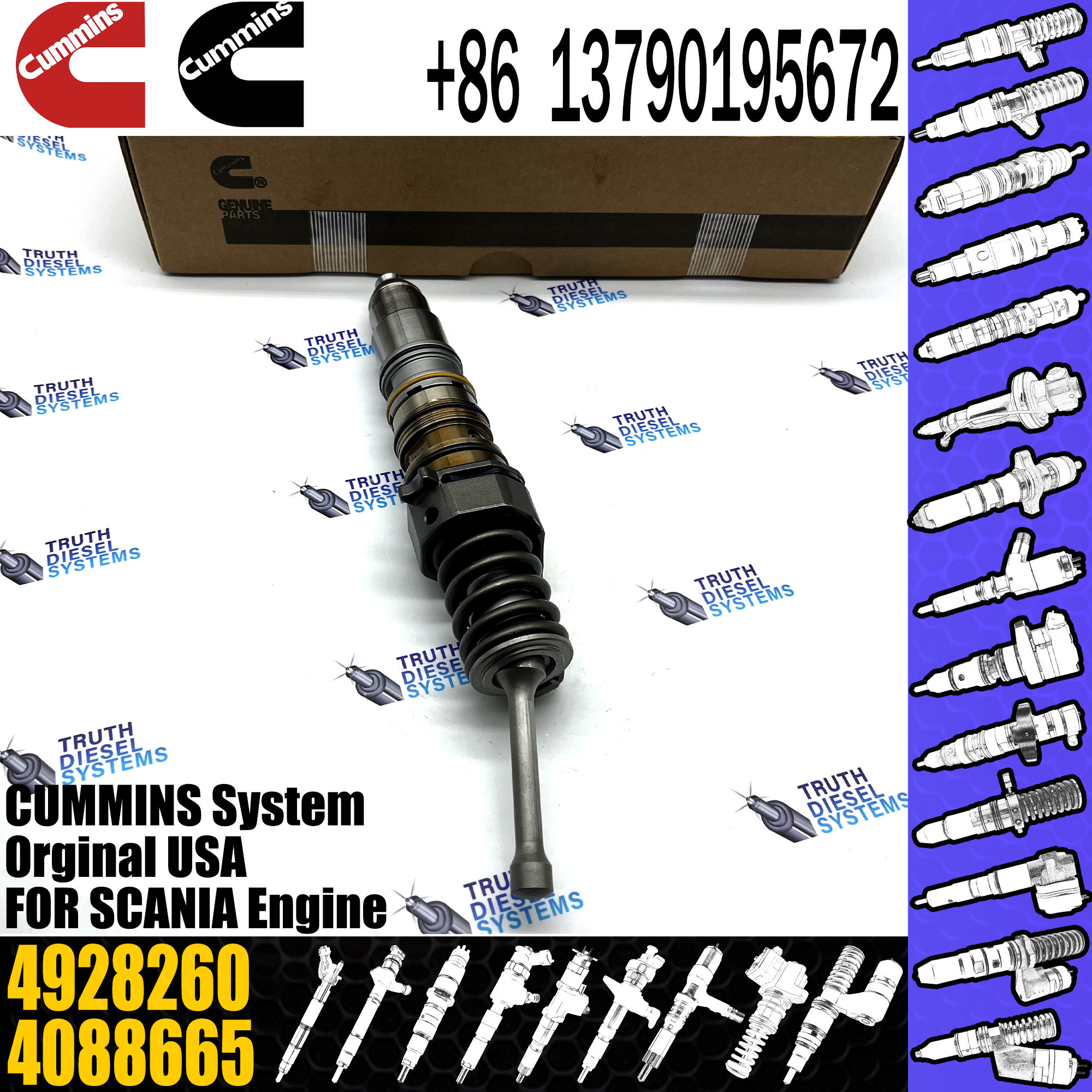 Diesel pump engine common rail fuel injector 4010346 4062569 4088301 4088725 4928260