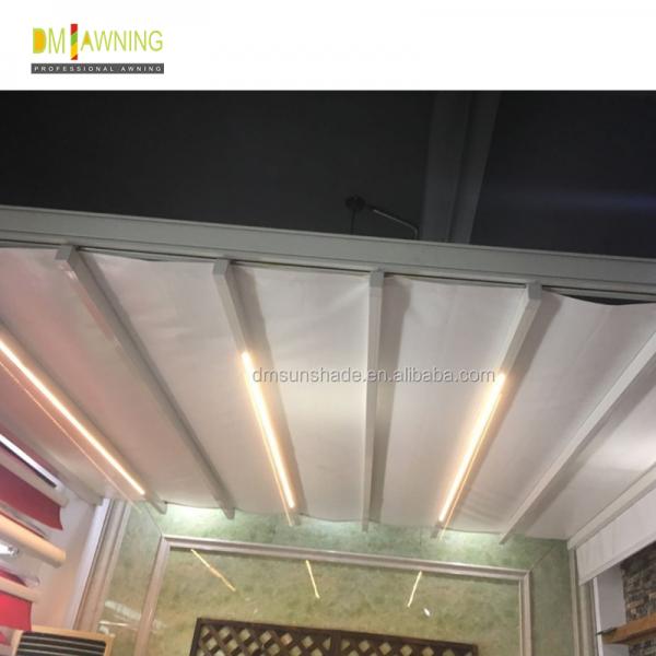 PVC Motorized Louvered Pergola Roof Sunshade Aluminum Patio Covers