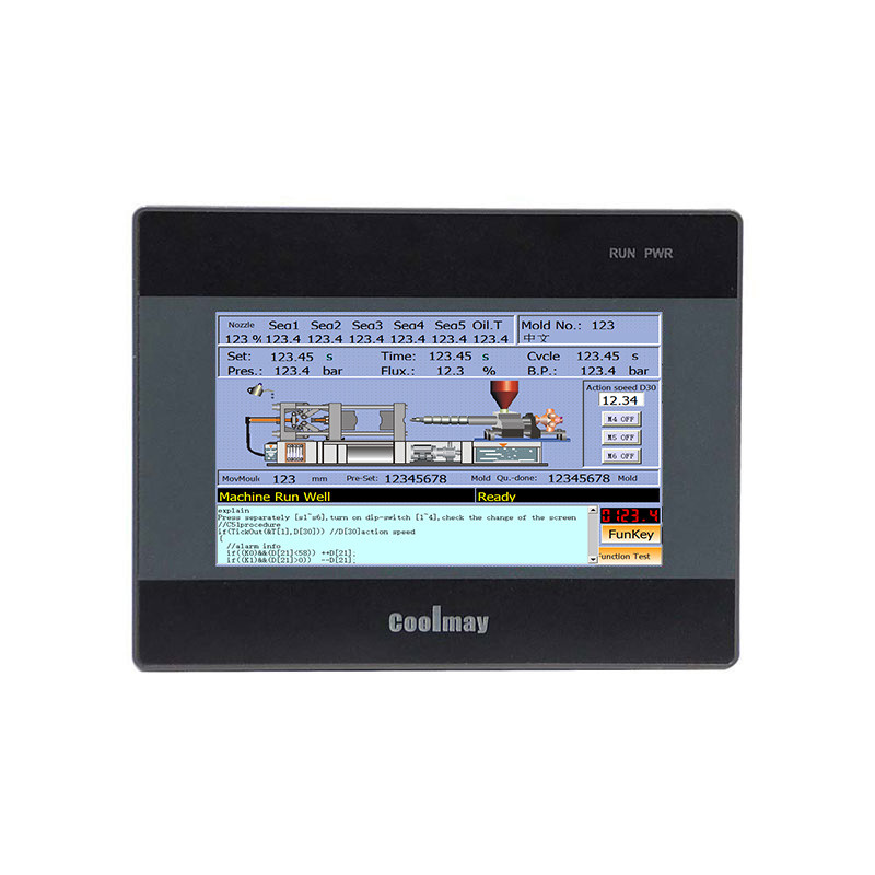 Coolmay 5 Inch HMI Display Panel Touch Screen Panel 65536 True Colors LED Backlight