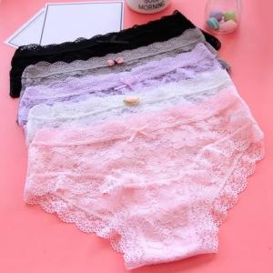 China                  Young Girl Transparent Lace Underwear Cotton Seamless Sexy Lingerie Women Panty Panties              wholesale