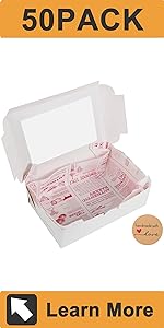 White Bakery Boxes with Window